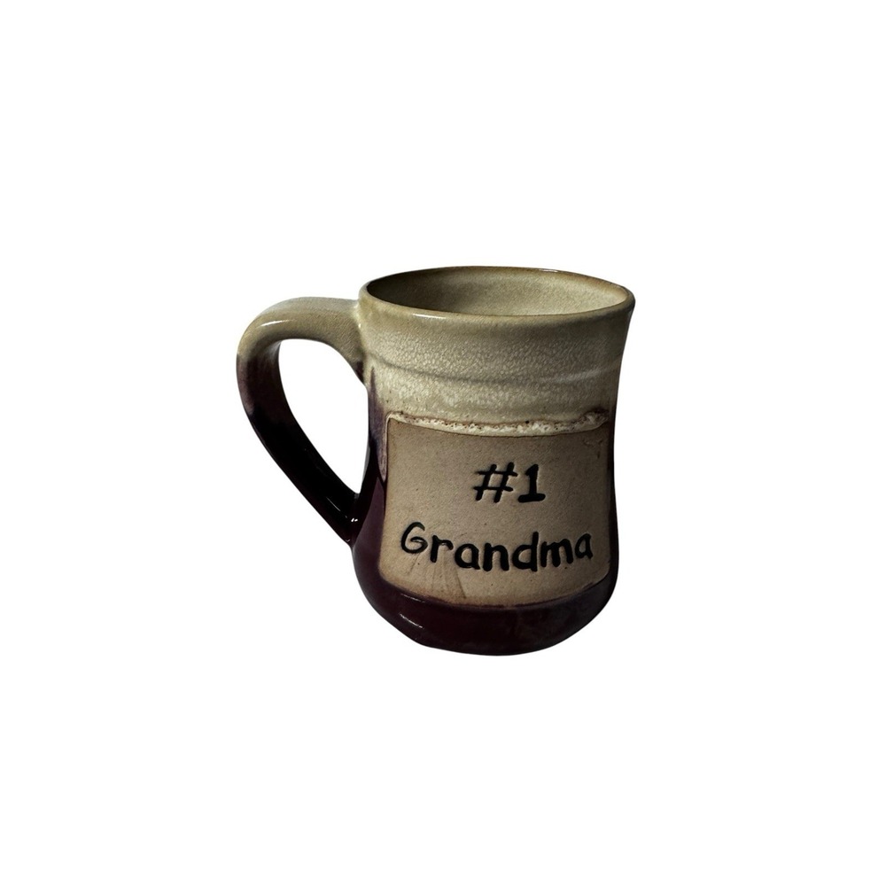 Vintage CENTURY Stoneware Glazed Pottery Large Coffee Mug Tea Cup Gift #1Grandma